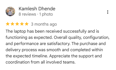 Google review by Kamlesh Dhende